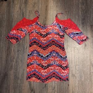 Xhilaration size medium crocheted cold shoulder dress